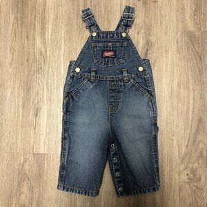 Vintage Old Navy Overalls Size 6-12 Months Jean Cargo Style Jumpsuit 100% Cotton